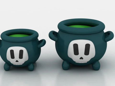 हैलोवीन कड़ाही खिलौना 3D प्रिंट मॉडल