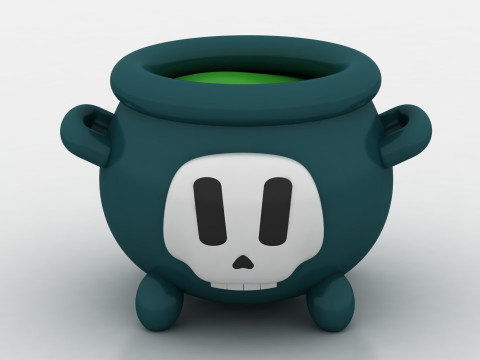 Halloween cauldron toy Model Cetak 3D