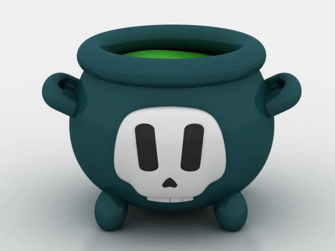 Halloween cauldron toy 3D Print Model