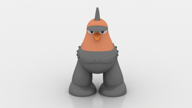 Bird warrior 3D printmodel .c4d .max .obj .3ds .fbx .stl .blend