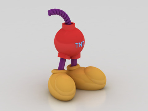 Cartoon bomb Modello di stampa 3D