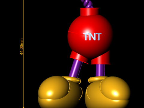 Cartoon bomb Modello di stampa 3D