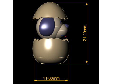 Puppy in egg 3D 打印模型