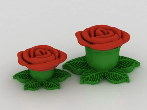 Rosenblumentopf 3D Druckmodell