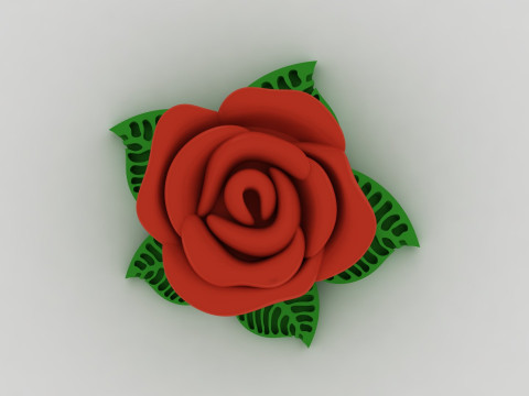 Rose flower pot 3D Print Model