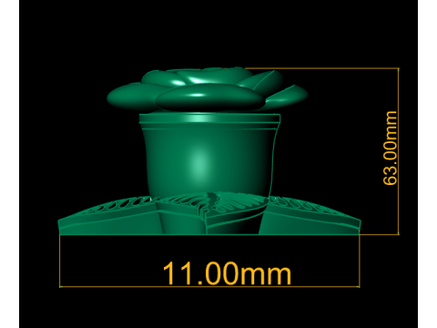 Rose flower pot 3D Print Model