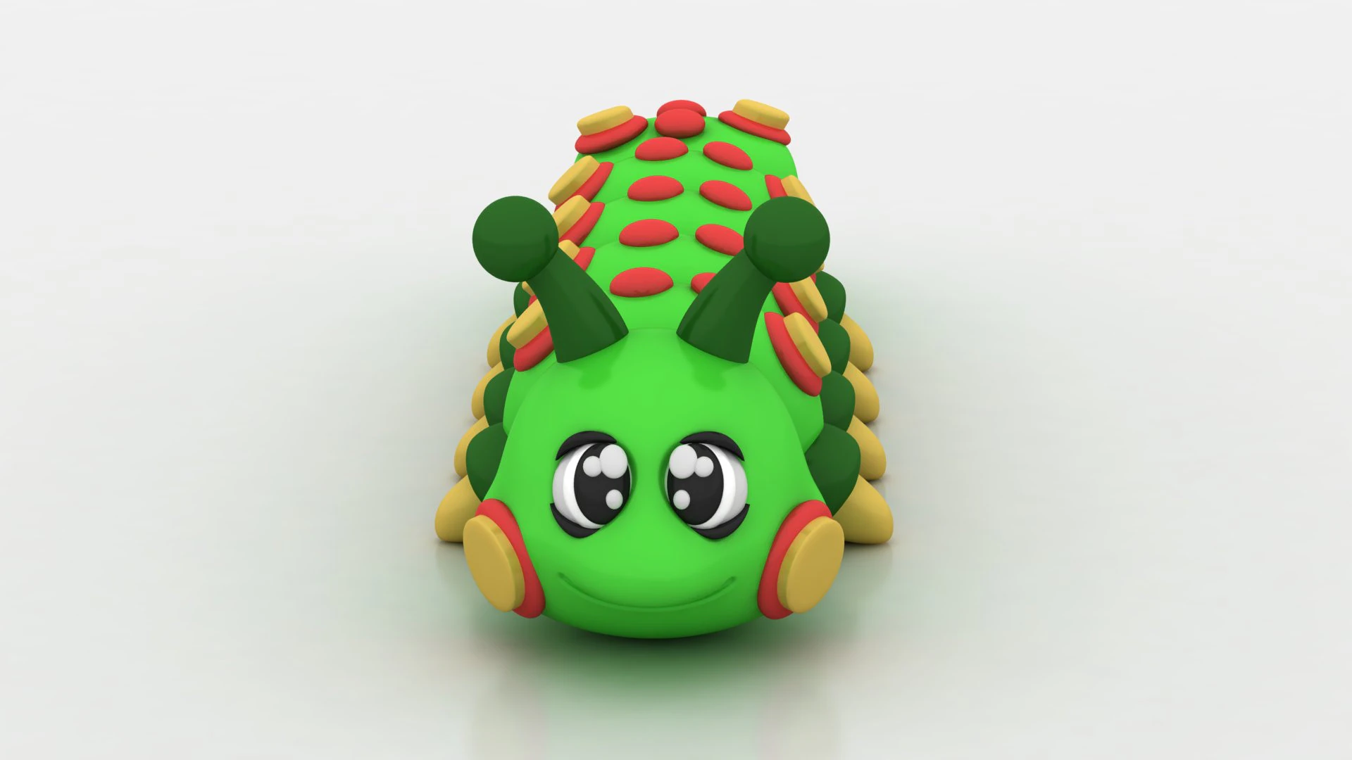 Caterpillar toy 3D Print Model .c4d .max .obj .3ds .fbx .stl .blend 
