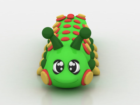 Caterpillar toy Model Cetak 3D