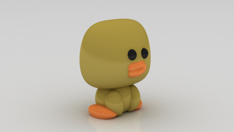 Duck character Model Cetak 3D .c4d .max .obj .3ds .fbx .stl .blend