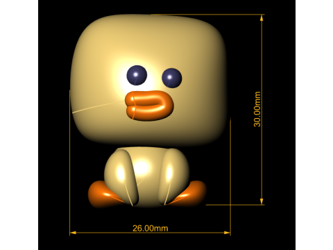 Duck character Model Cetak 3D