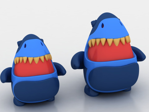 Shark character 3Dプリントモデル