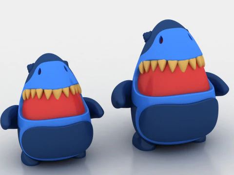 Shark character 3D Print Model