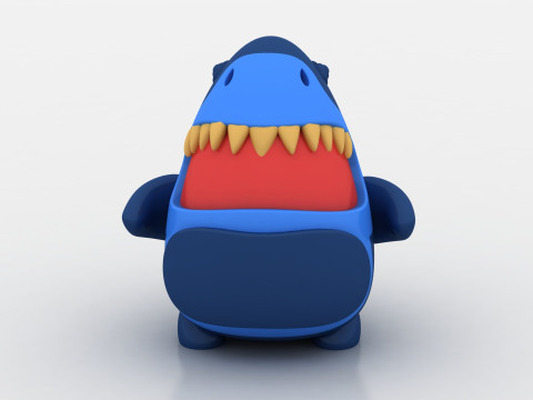 Shark character 3Dプリントモデル