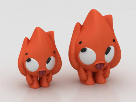 Flame character 3D Print Model