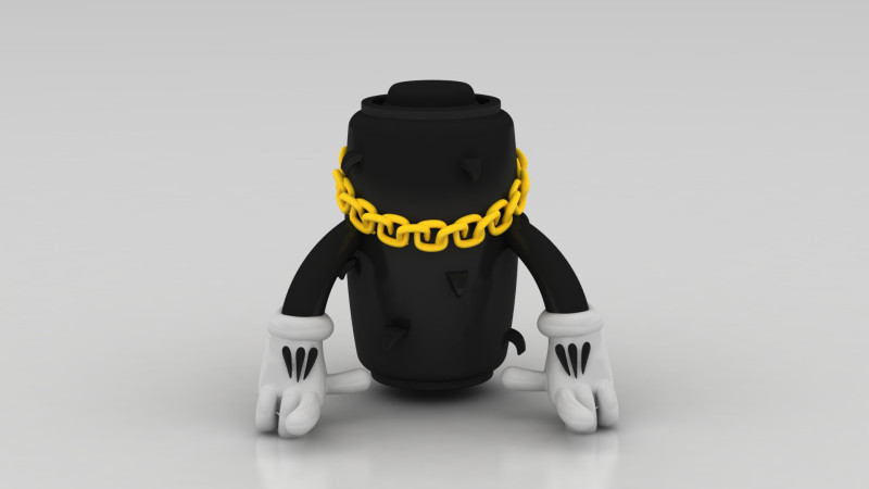 Stylized 3D cartoon character model 3D प्रिंट मॉडल .c4d .max .obj .3ds .fbx .stl .blend