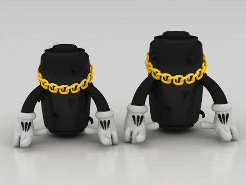 Stylized 3D cartoon character model 3D प्रिंट मॉडल