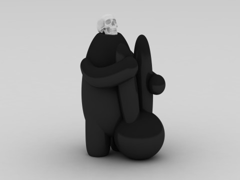 Grim reaper character Modello di stampa 3D