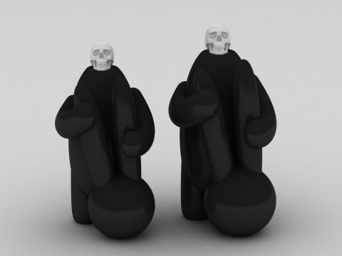 Grim reaper character Modello di stampa 3D