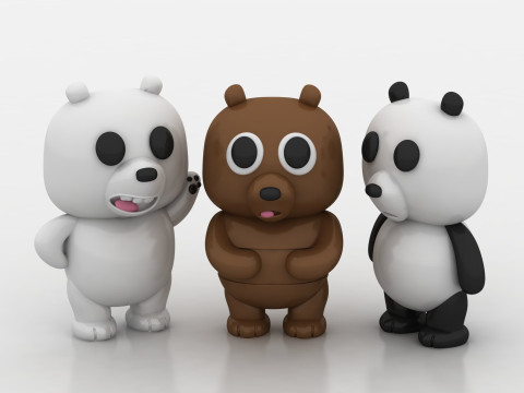 Bear characters 3D 打印模型