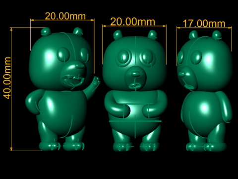 Bear characters Modello di stampa 3D