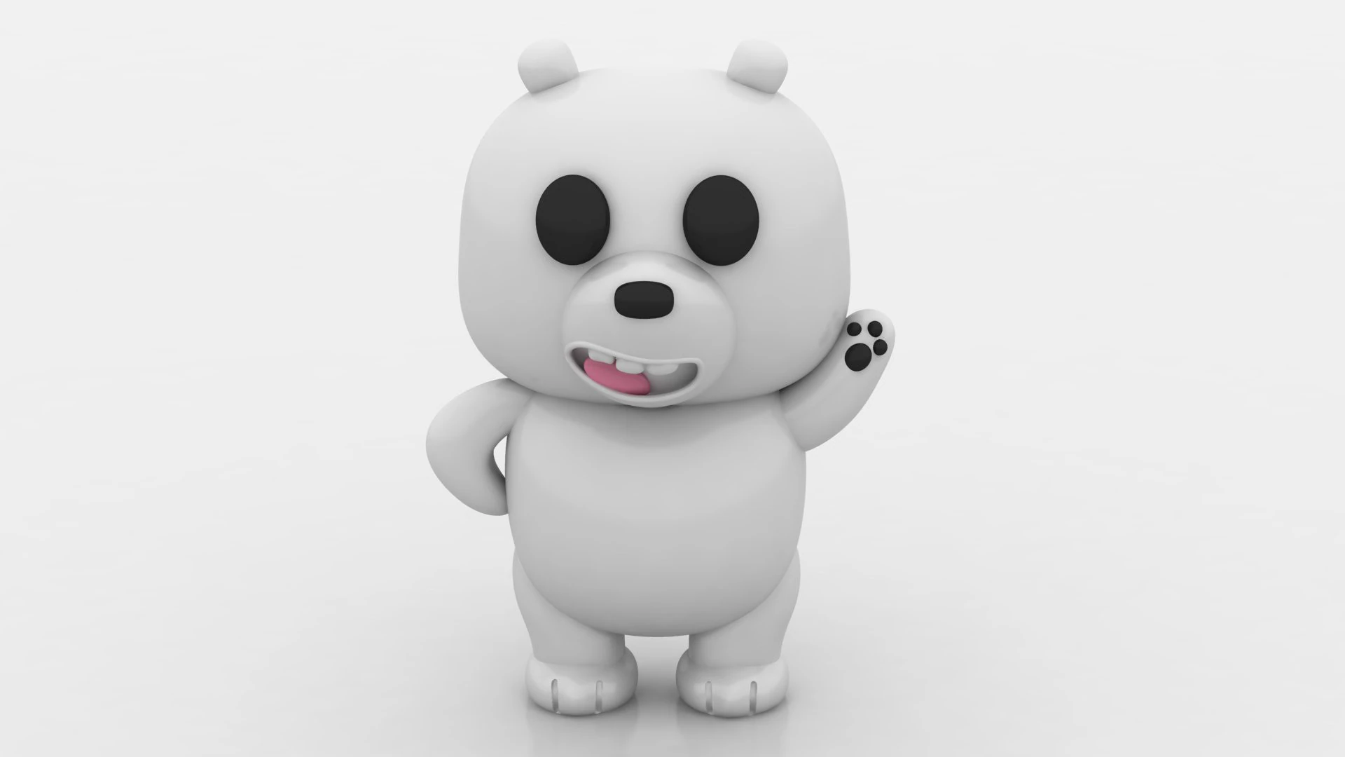 Karakter beruang kutub Model Cetak 3D .c4d .max .obj .3ds .fbx .stl .blend 