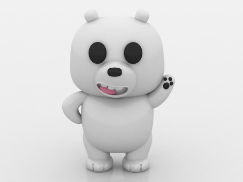 Polar bear character 3D 打印模型