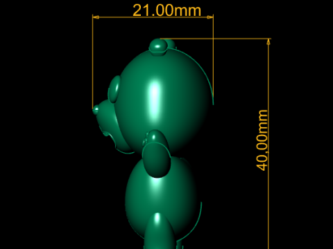 Polar bear character 3D 打印模型