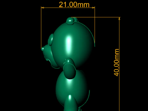 Karakter beruang kutub Model Cetak 3D
