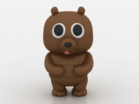 Charakter niedźwiedzia brunatnego Model do druku 3D