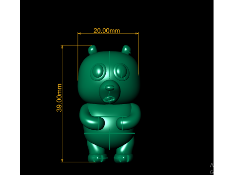 Brown bear character 3D 프린트 모델