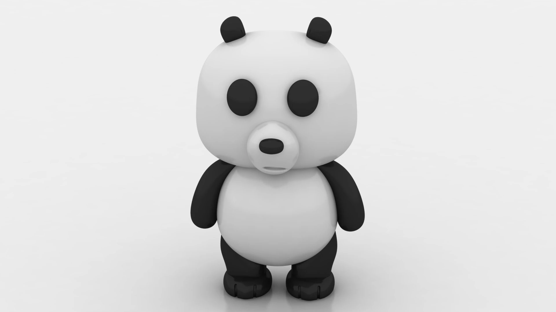 Panda bear character 3D Print Model .c4d .max .obj .3ds .fbx .stl .blend 