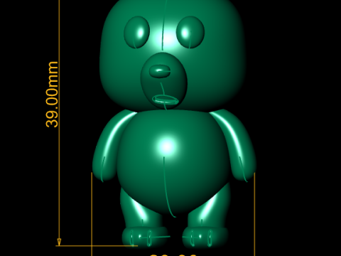 Panda bear character 3D 打印模型