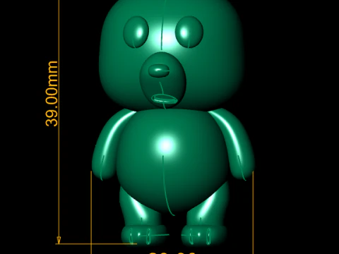 Panda bear character 3D Print Model