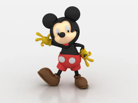 Cartoon mouse character 3D Print Model