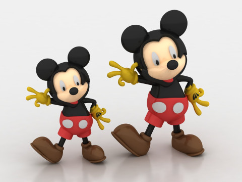 Cartoon mouse character 3D 打印模型