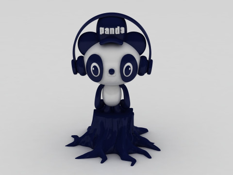 Stylized panda character 3D 打印模型