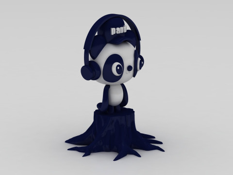 Stylized panda character 3D 프린트 모델