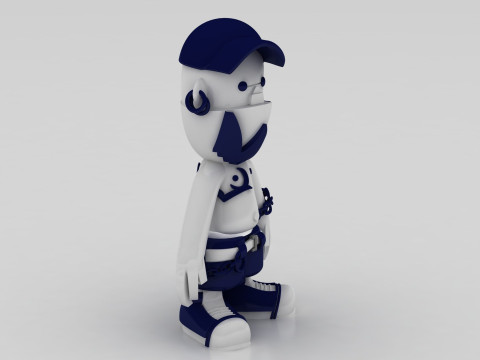 3D streetwear character 3D 打印模型