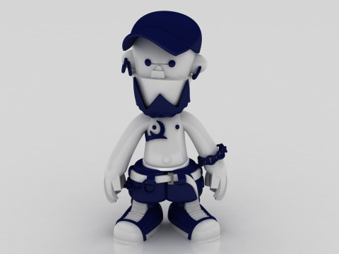 3D streetwear character 3D 프린트 모델