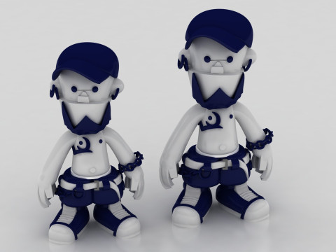 3D streetwear character 3D 프린트 모델