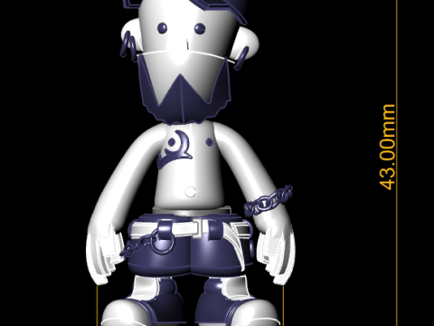 3D streetwear character 3D 프린트 모델