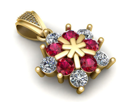 Gold pendant 3D प्रिंट मॉडल