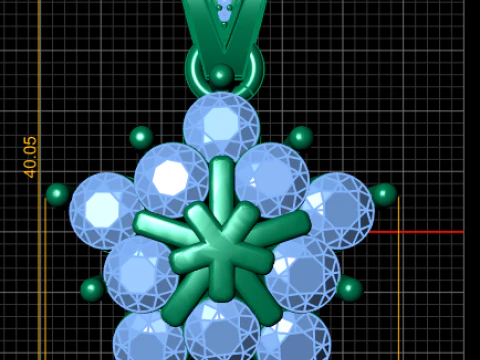 Gold pendant 3D Print Model