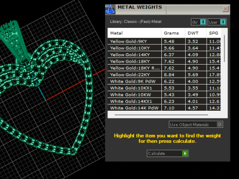 Gold heart pendant 3D Print Model