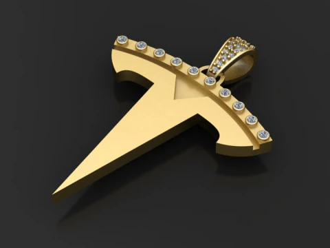 Gold sword pendant 3D Print Model