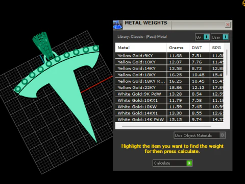 Gold sword pendant 3D Print Model