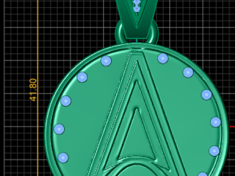 Gold initial pendant Model do druku 3D
