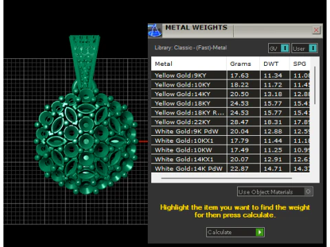 Ruby and diamond pendant 3D Print Model
