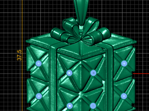 Gold gift box pendant 3D Print Model