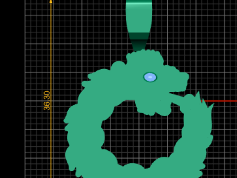 Gold dragon pendant 3D Print Model